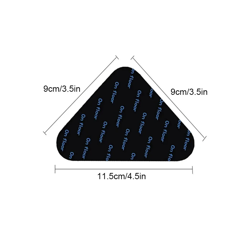 12-Pack Non-Slip Rug Grippers Reusable Waterproof Anti-Curling Carpet Corner Pads