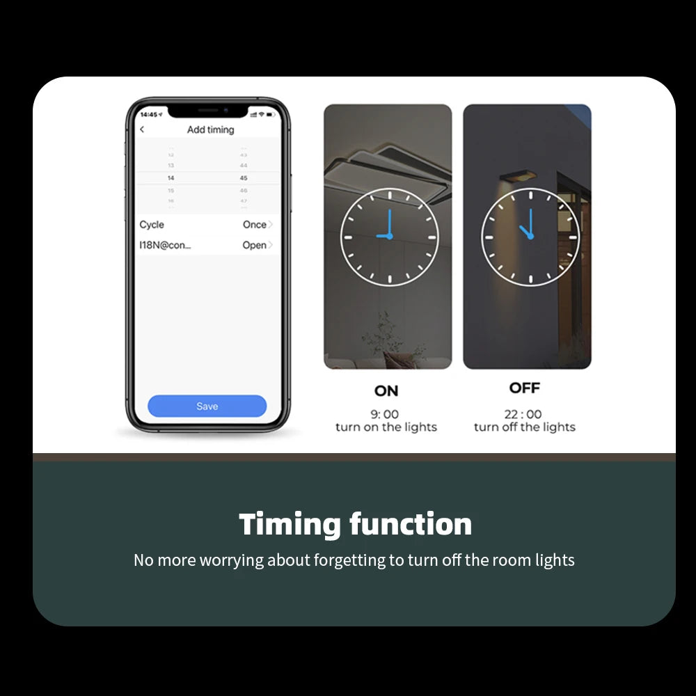 WiFi Smart Touch Glass Wall Light Switch — 8 Gang or 10 Gang (147 x 86 x 38.5 mm / 5.79 x 3.39 x 1.52 in) — Tuya/Smart Life, Alexa & Google Home