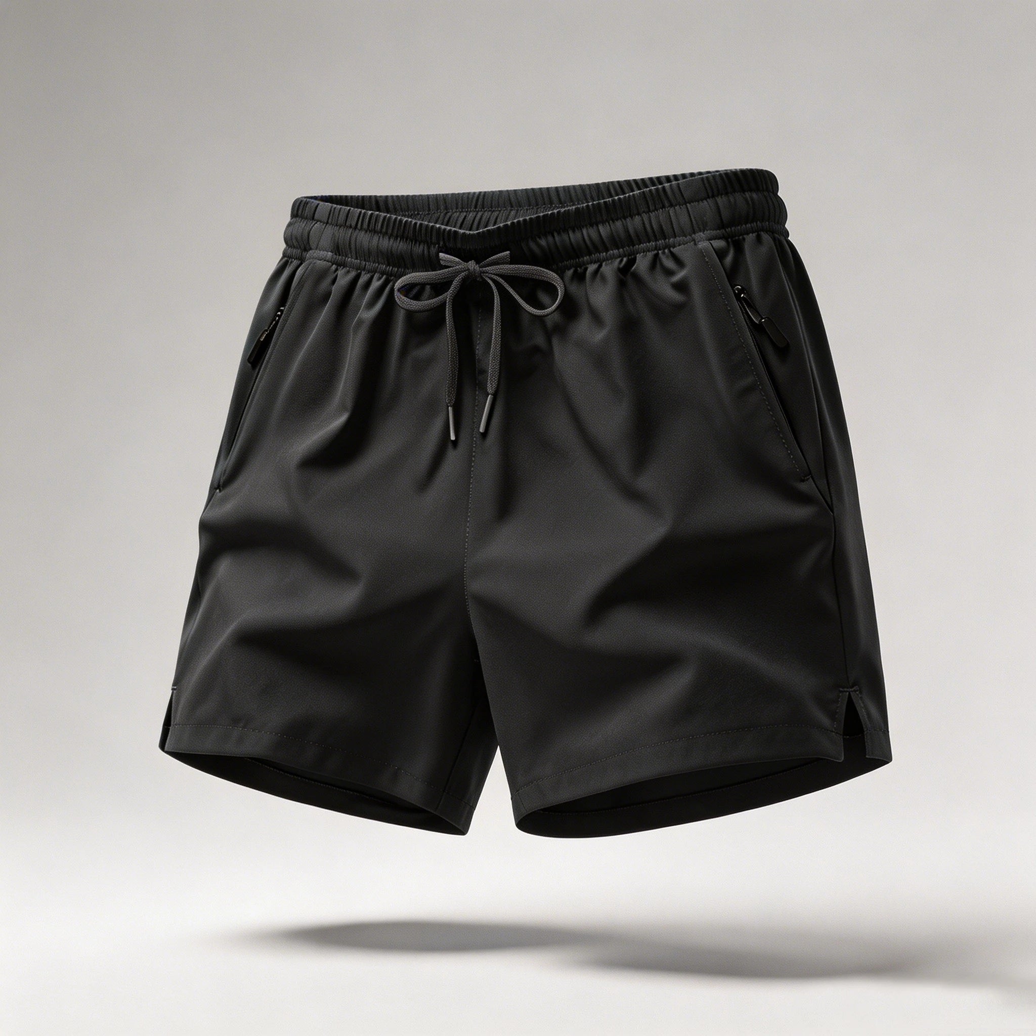 Men's Quick-Dry Running Shorts with Drawstring and Zip Pockets (S-4XL)