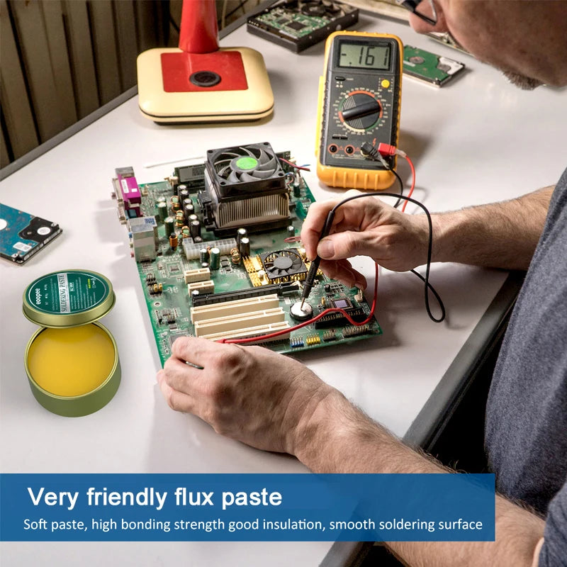 Lead-Free Solder Paste Rosin Flux 10g / 30g / 100g - No-Clean Soldering Paste for PCB & Electronics Repair