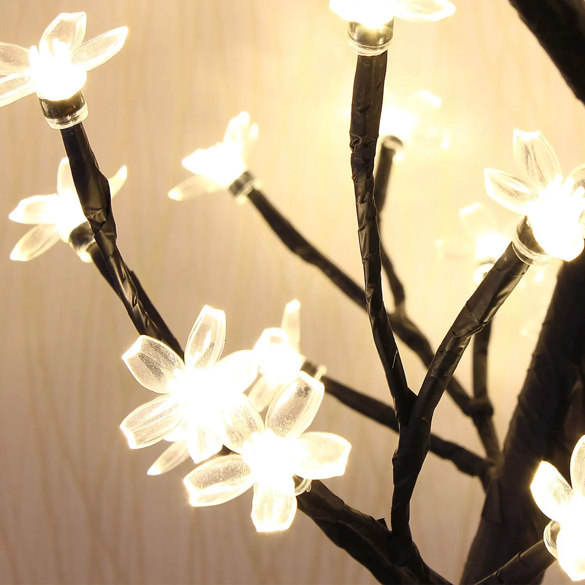 Cherry Blossom LED Bonsai Tree Lamp 17.7 in (45 cm) 40-LED USB & Battery Powered Tabletop Light Home Decor Gift
