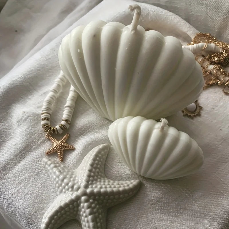 1-Pack 3D Shell Silicone Mold for Scented Candles, DIY Aromatherapy, Wax & Clay Crafts