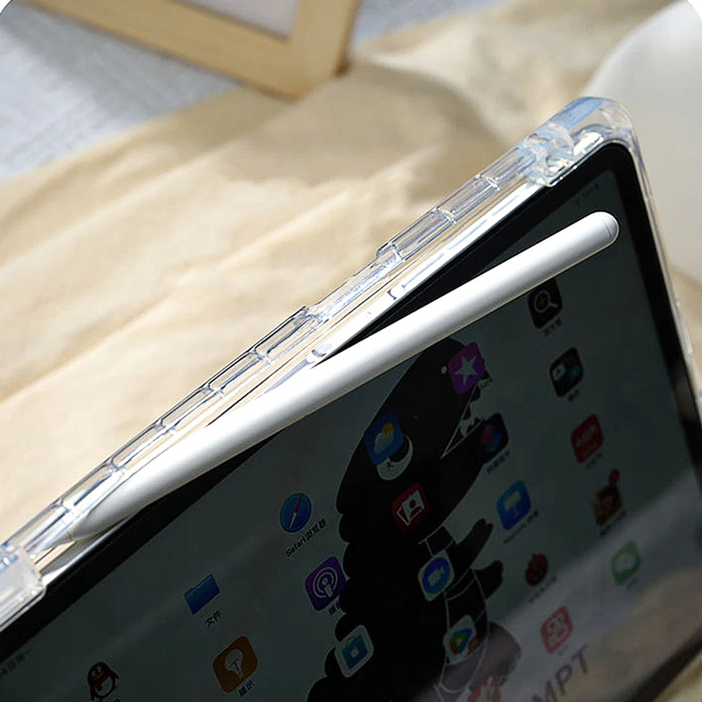 Magnetic Acrylic Shockproof Case with Stand for iPad Air 11", iPad Pro 11/12.9/13", iPad 10.9/10.2" & iPad Mini
