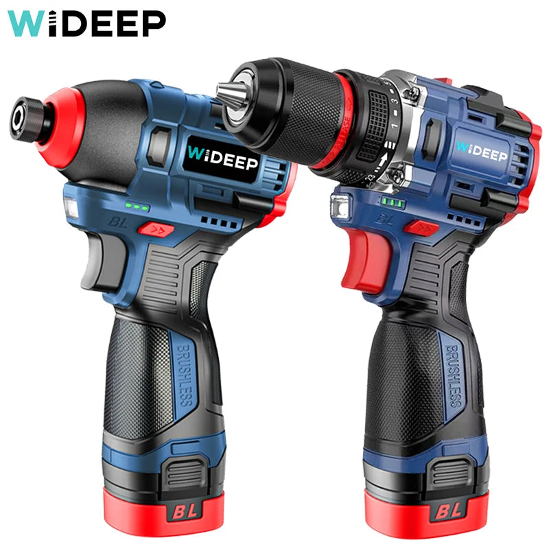 16.8V Brushless Cordless Drill & Impact Driver — 200 N·m Max Torque Electric Screwdriver for Home DIY