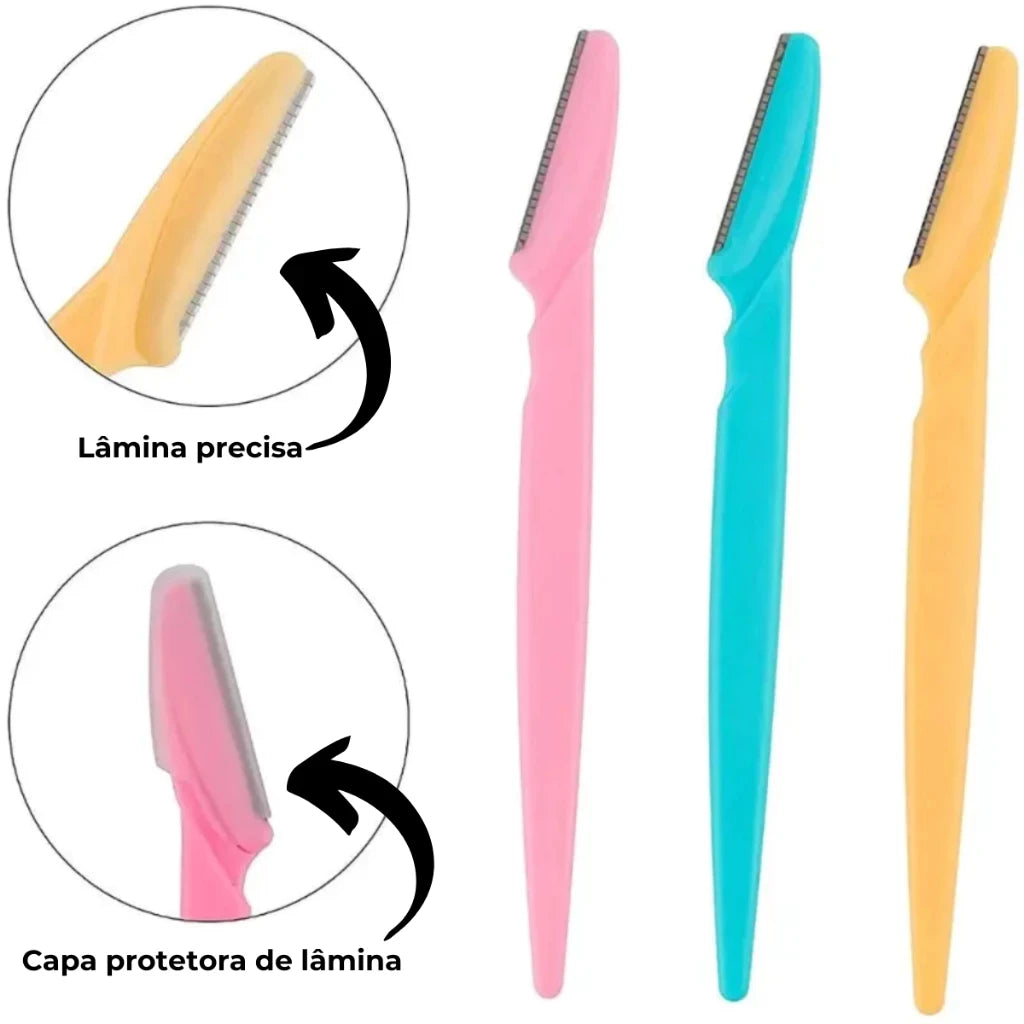 18-Pack Precision Facial & Eyebrow Razors — Dermaplaning Blades for Face, Lip, Armpits & Underarms — Home & Salon Kit