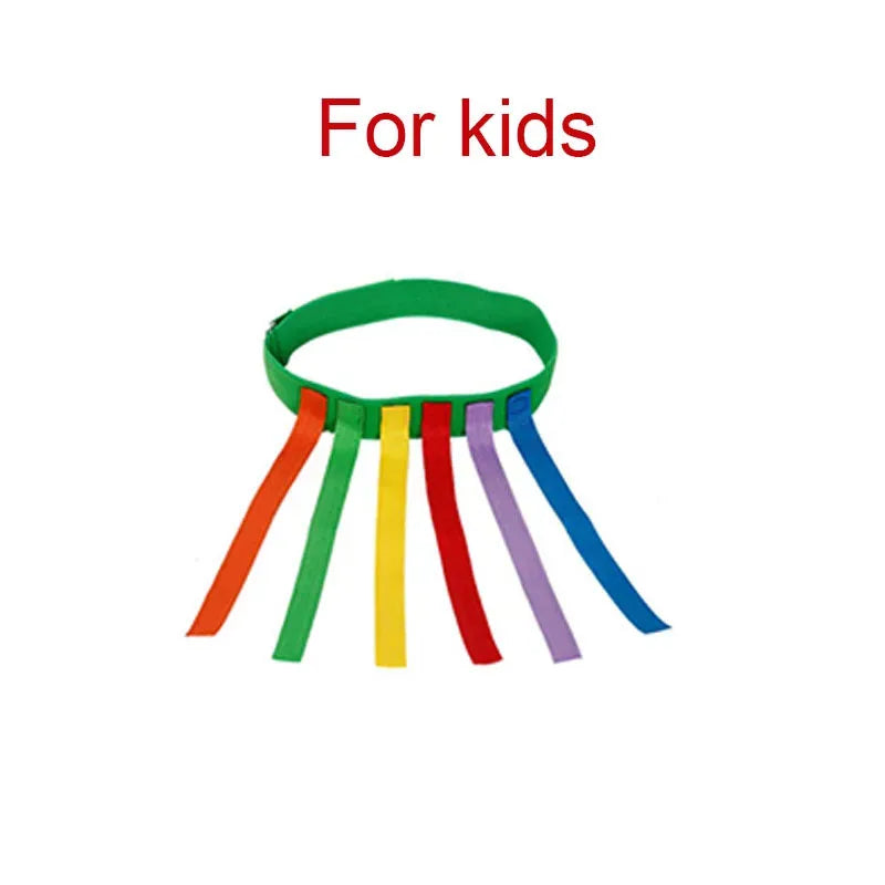 Tail Tag Game Belt Set, 1 Adjustable Waistband with 6 Tail Straps for Kids & Adults, Outdoor Party & PE Games