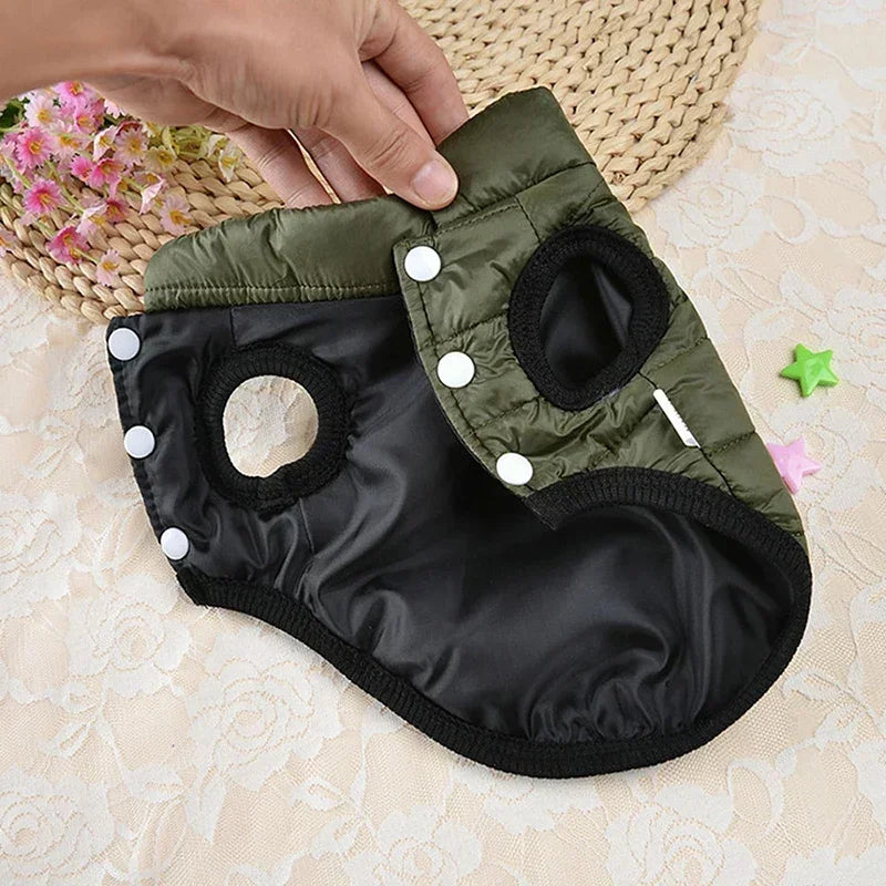 Reversible Winter Dog Coat - Warm Cotton-Down Vest for Small & Medium Dogs, Chihuahua French Bulldog Yorkie
