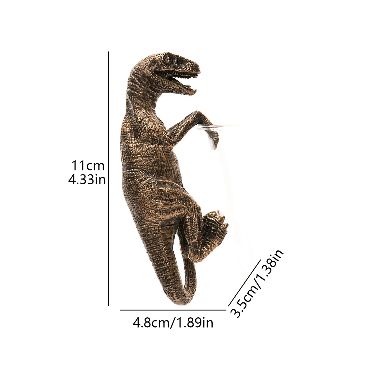 Resin Climbing Dinosaur Plant Pot Ornament, Mini Dinosaur Decoration for Flower Pots & Vases, Halloween Garden Accent