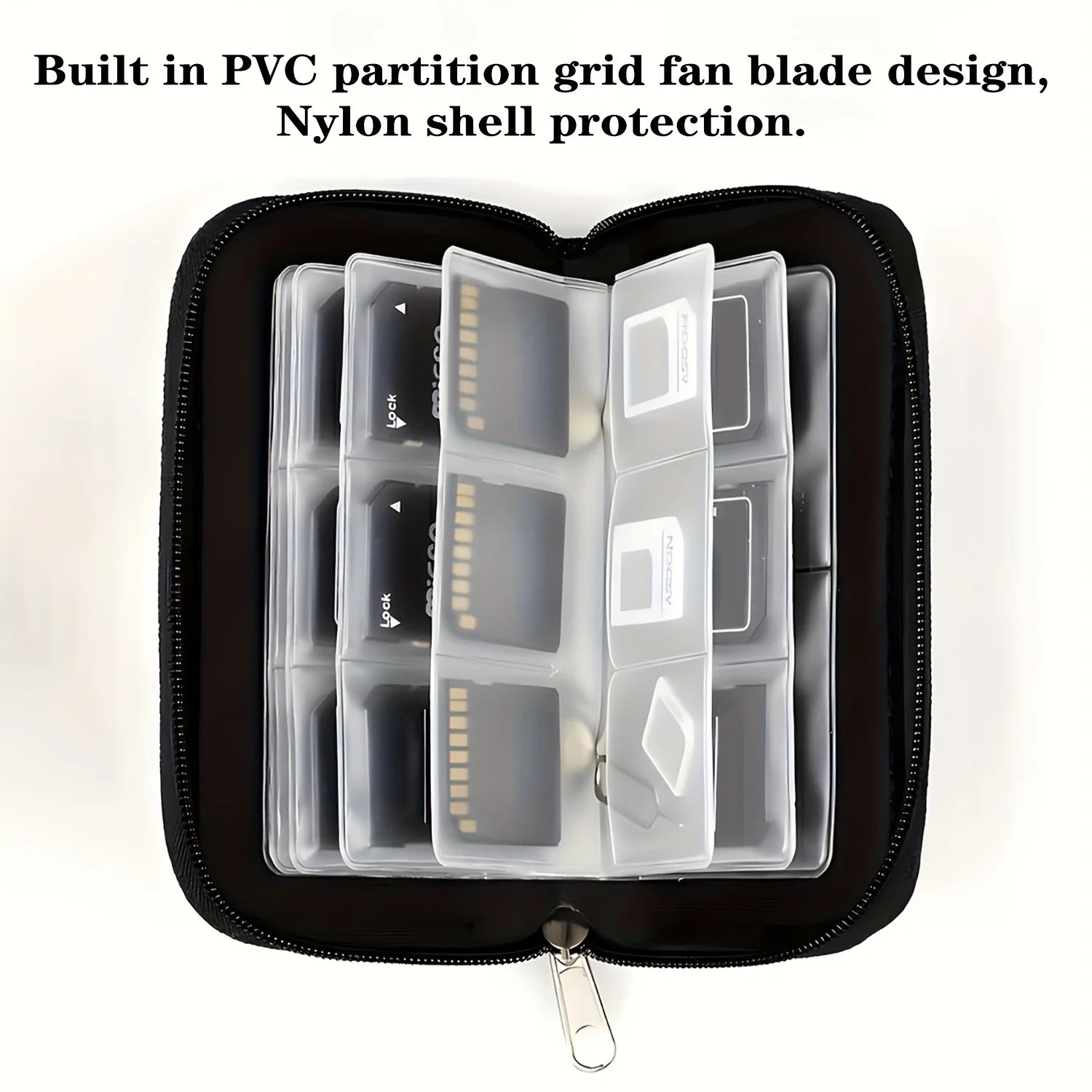22-Slot Memory Card Organizer Case for SD MicroSD CF SDHC MS & Game Cards