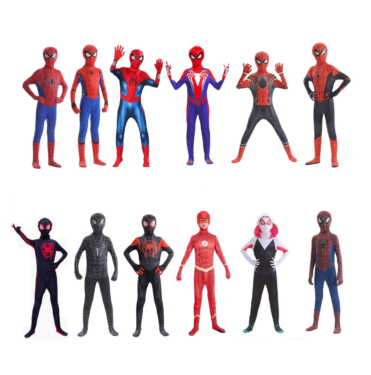 Superhero Zentai Cosplay Full-Body Suit – Multiple Sizes 100–190 cm (39–75 in) | Halloween Party Costume & Collectible Gift for Cosplay Fans