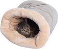 Cozy Semi-Enclosed Cat Sleeping Bag 25.6 x 18.9 in (65 x 48 cm) Washable Pet Nest for Small & Medium Cats