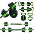 4-in-1 Adjustable Dumbbell Kettlebell Set – 66 lb (30 kg) or 88 lb (40 kg) Convertible Dumbbells to Barbell with Push-Up Handles for Home Gym