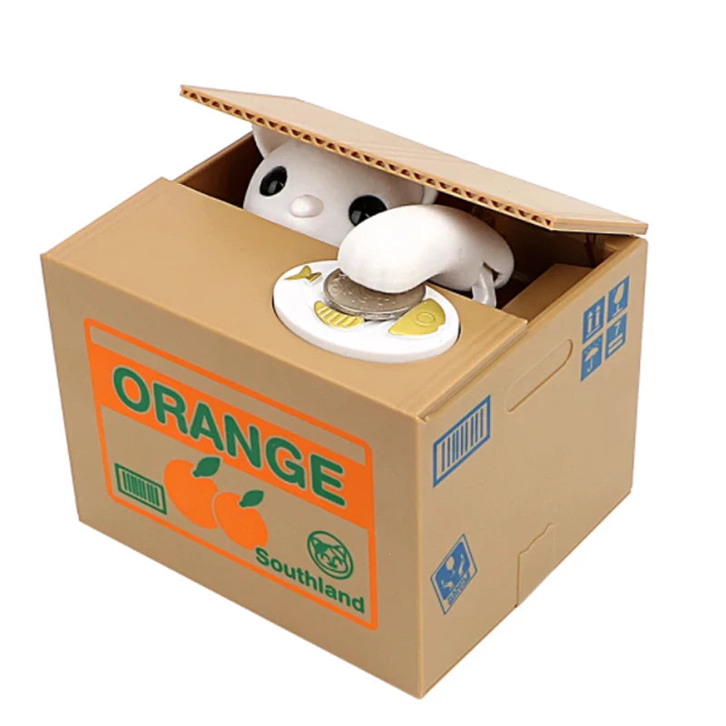 Interactive Electronic Cat Coin Bank — Money-Eating Piggy Bank Toy for Kids, Cute Savings Gift