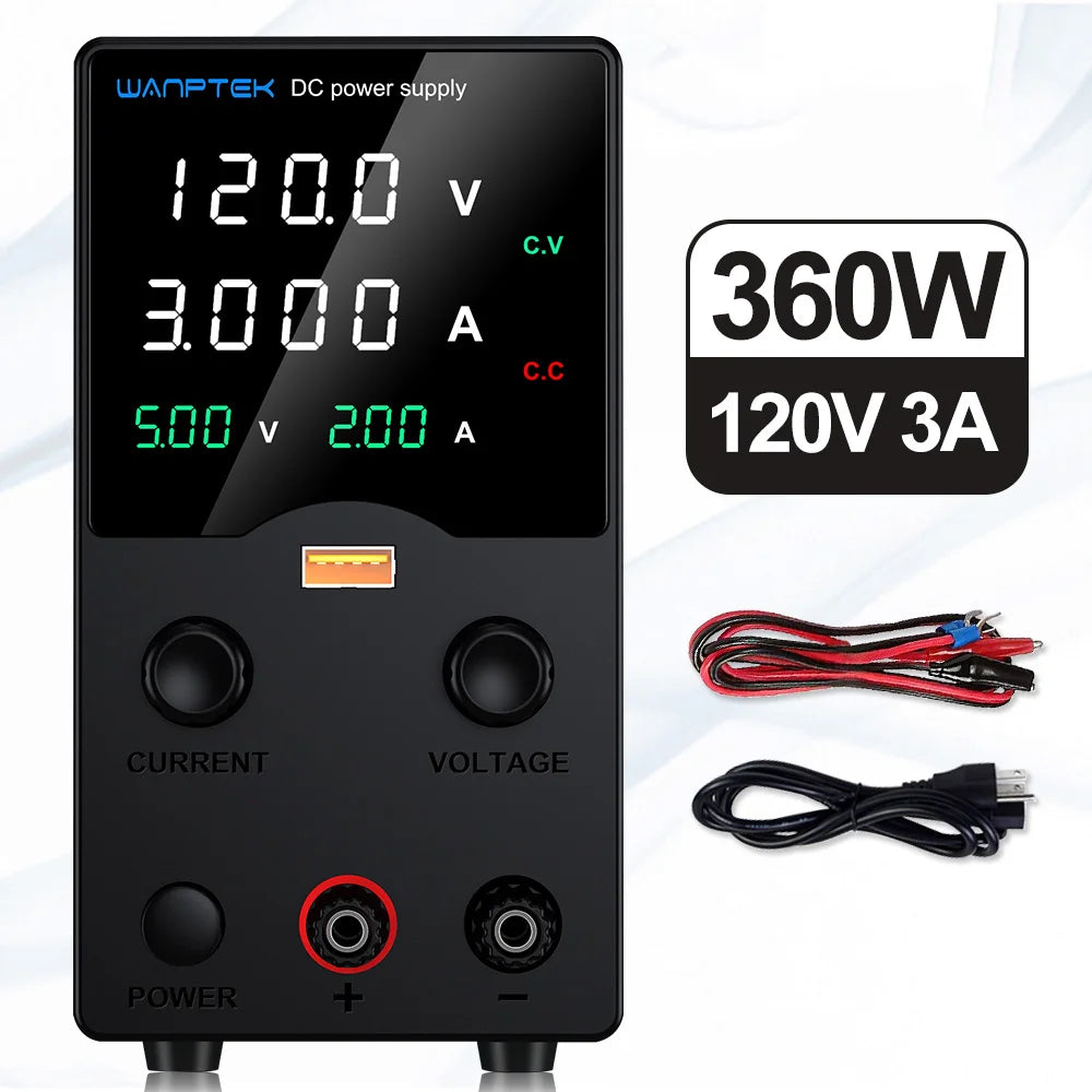 Adjustable DC Bench Power Supply 30V 10A Digital Display | 60V 5A & 120V 3A Options