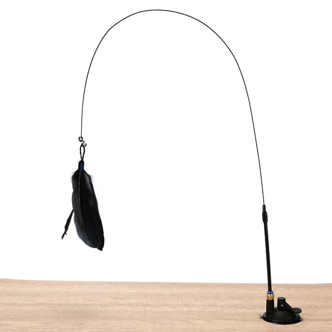 Interactive Cat Feather Teaser Toy with Bell view 6