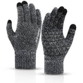 Unisex Winter Touchscreen Gloves - Thick Thermal Knit with Anti-Slip Silicone Palm