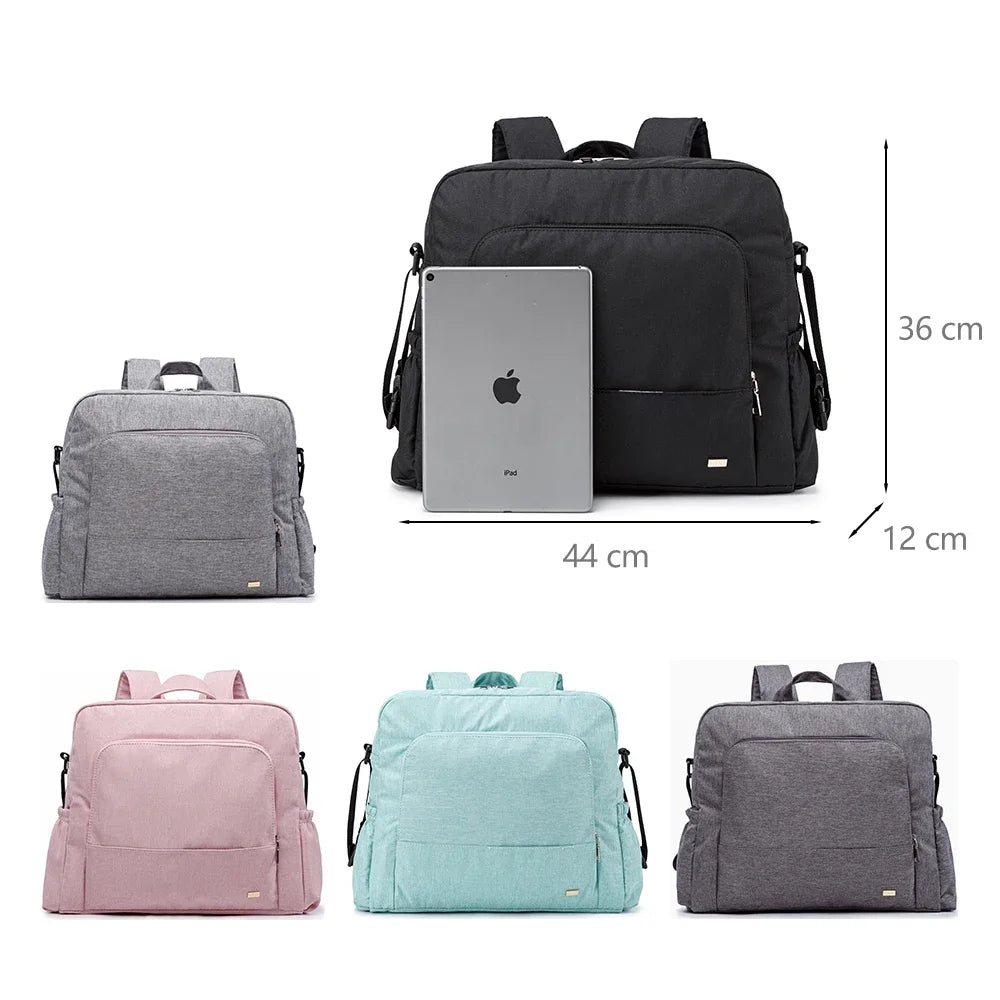 Waterproof Multi-Functional Diaper Backpack – Large Nursing & Changing Baby Bag