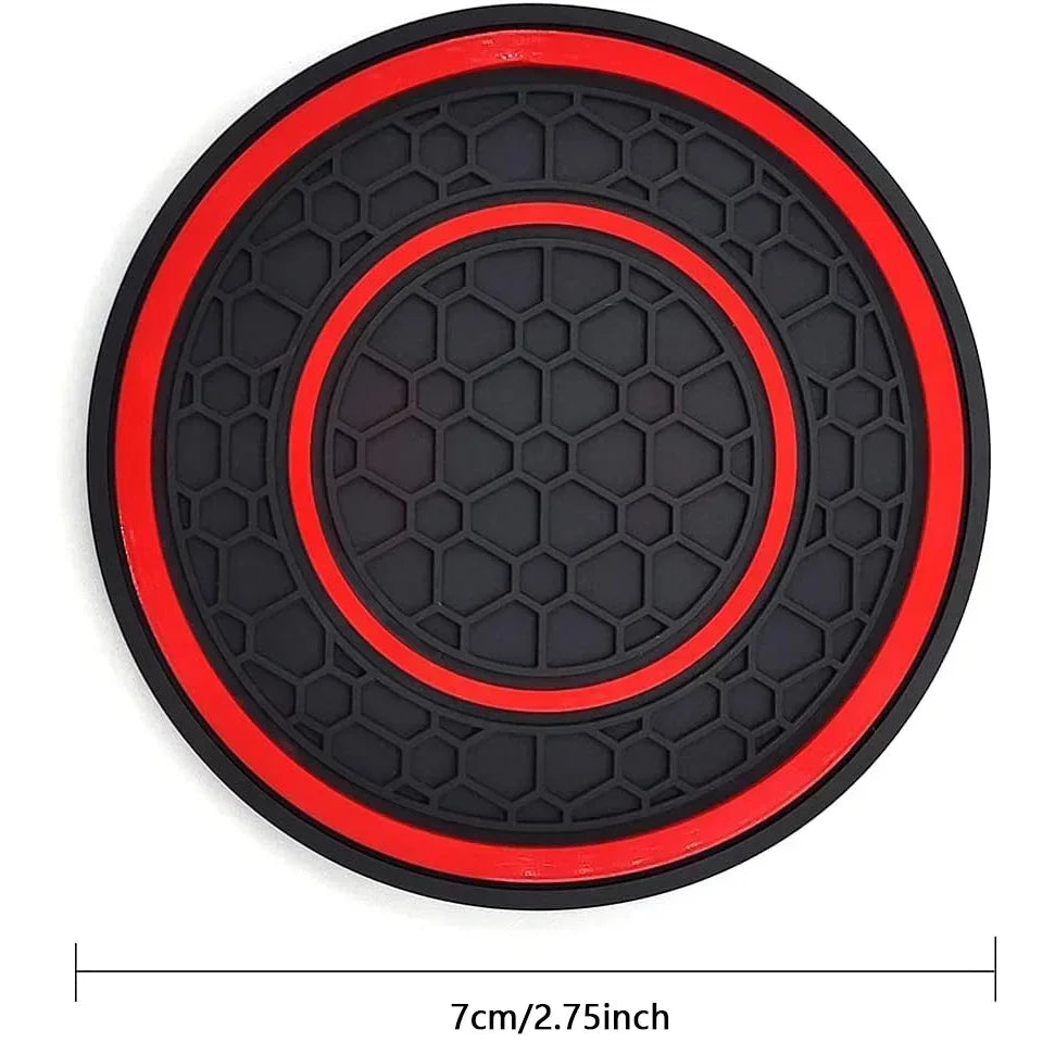 2-Piece Universal Anti-Slip Car Cup Holder Coasters, Dustproof Durable Interior Protectors