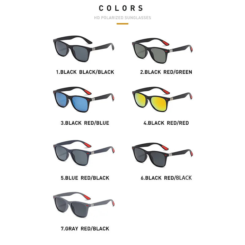 Night Vision Polarized Driving Sunglasses for Men – PC Frame Sport Goggles UV400