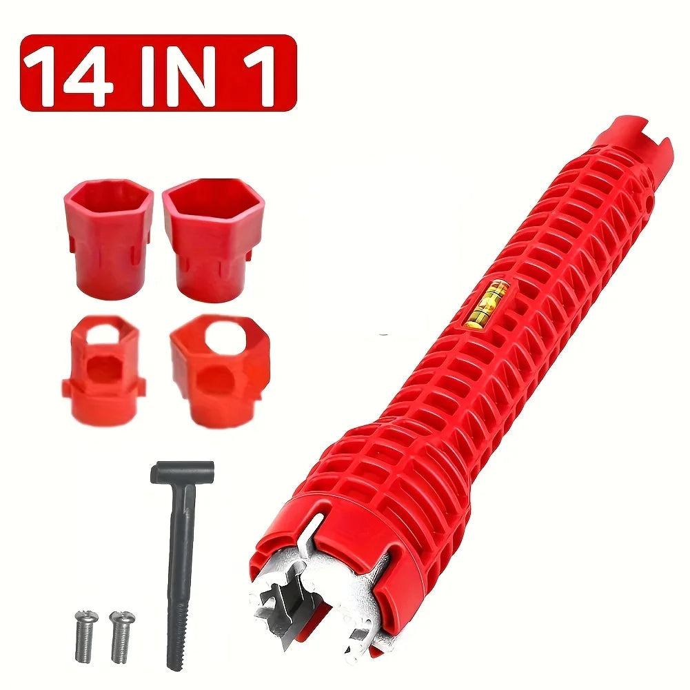 14-in-1 Faucet Wrench Tool Double-Head Ratchet for Bathroom Sink Repair