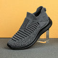Breathable Men's Lightweight Slip-On Mesh Walking Sneakers - Non-Slip Vulcanized Sole
