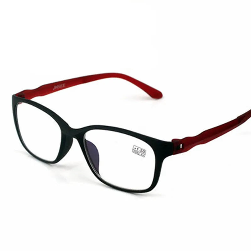 Anti-Blue Light Reading Glasses Unisex Presbyopic Anti-Fatigue Computer Eyewear Rectangle Frame, Magnification +0.0 to +4.0