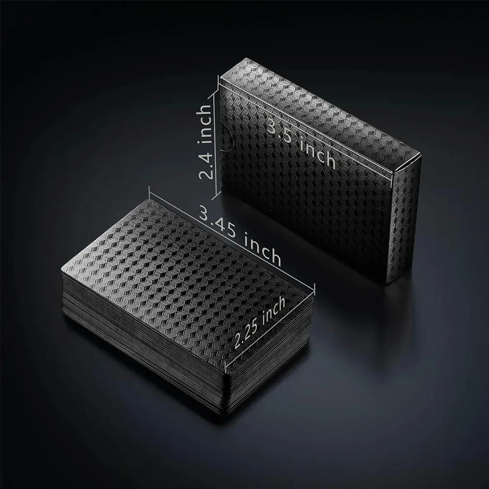 Waterproof Gold Plastic Poker Playing Cards – 52+2 Standard 2.25 x 3.45 in (57 x 87 mm) Washable Durable Cards for Party, Beach & Travel