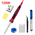 80W Adjustable Temperature Soldering Iron Kit with LCD, Ceramic Heater, Soldering Tips, Tweezers & Solder Wire