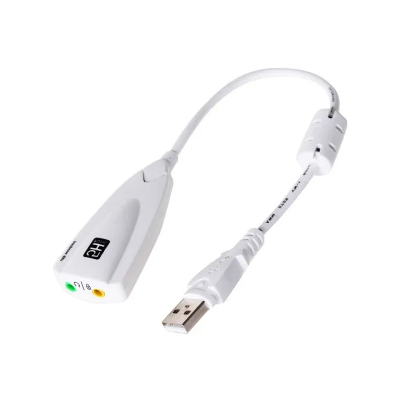 USB 7.1 External Sound Card for Gaming – Plug & Play Virtual Surround with Mic & Headphone Jack