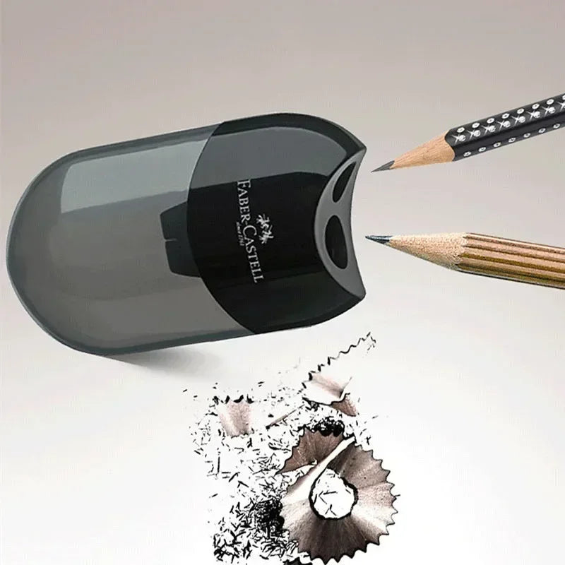 Double and Single Hole Transparent Pencil Sharpener - Creative School Stationery for Kids & Students