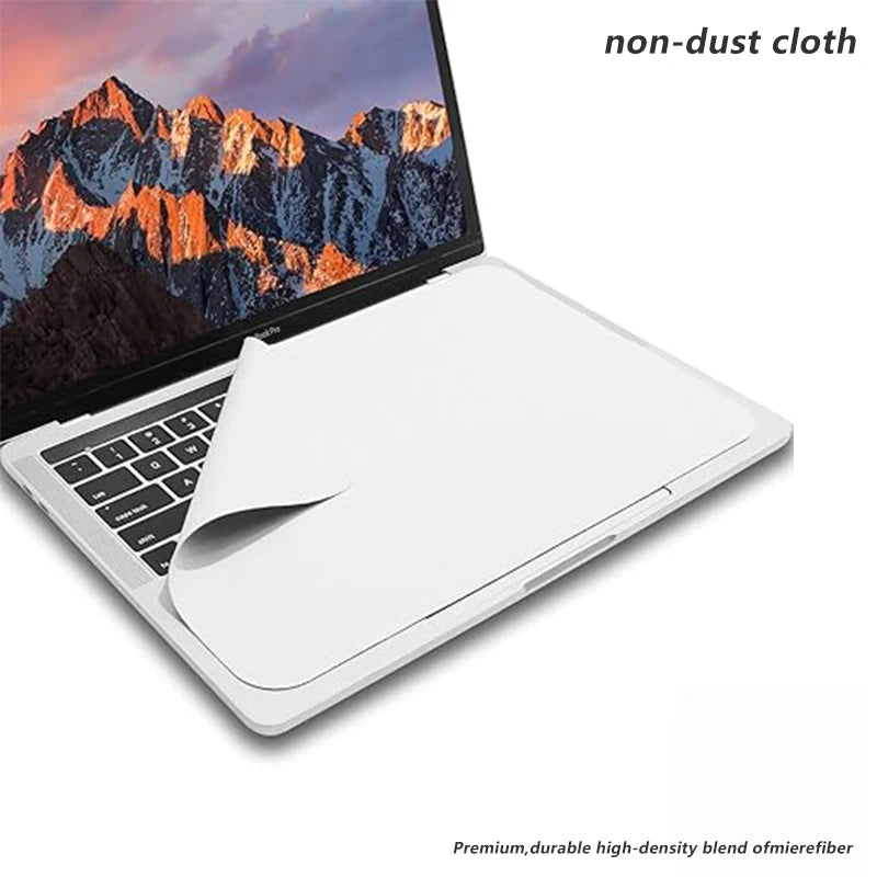 Microfiber Dustproof Keyboard Cleaning Cloth & Screen Protector for 13/14/15/16-Inch Laptops