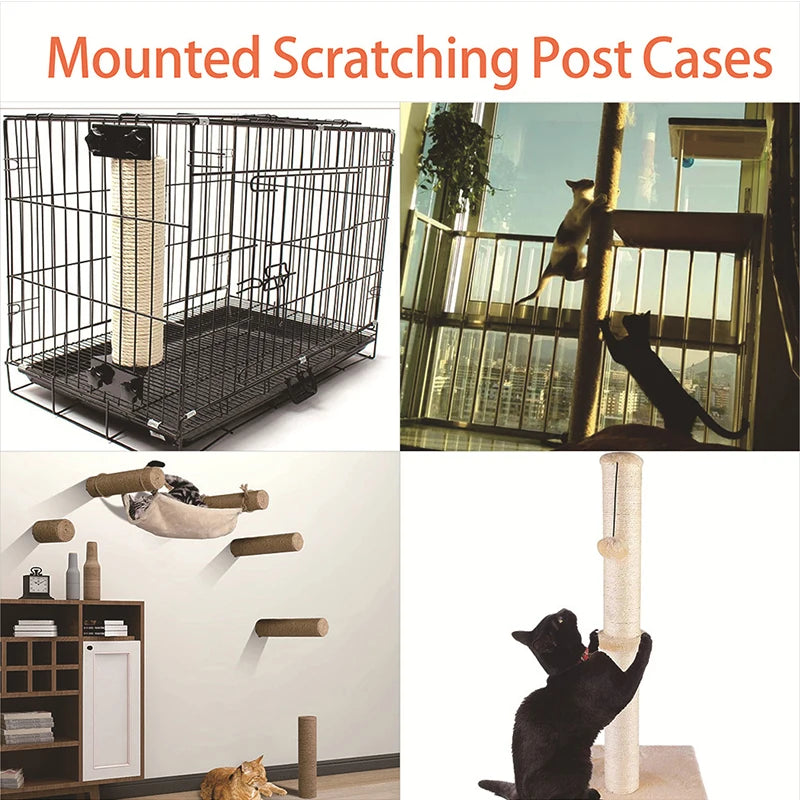 Cat Tree Replacement Scratching Post – Sisal Rope Climbing Post for Cat Tower, Multiple Lengths 12.5–50 cm (4.9–19.7 in), 7 cm Diameter