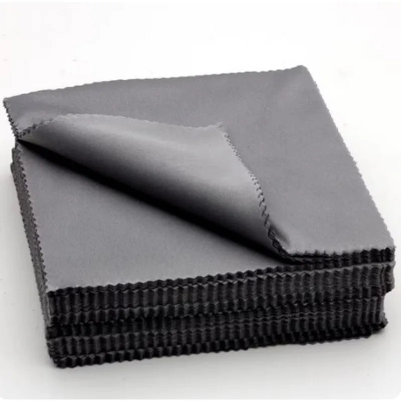 20-Pack Black Microfiber Cleaning Cloths for Sunglasses & Eyeglasses – 13 x 13 cm (5.1 x 5.1 in) Lens Cleaning Cloths