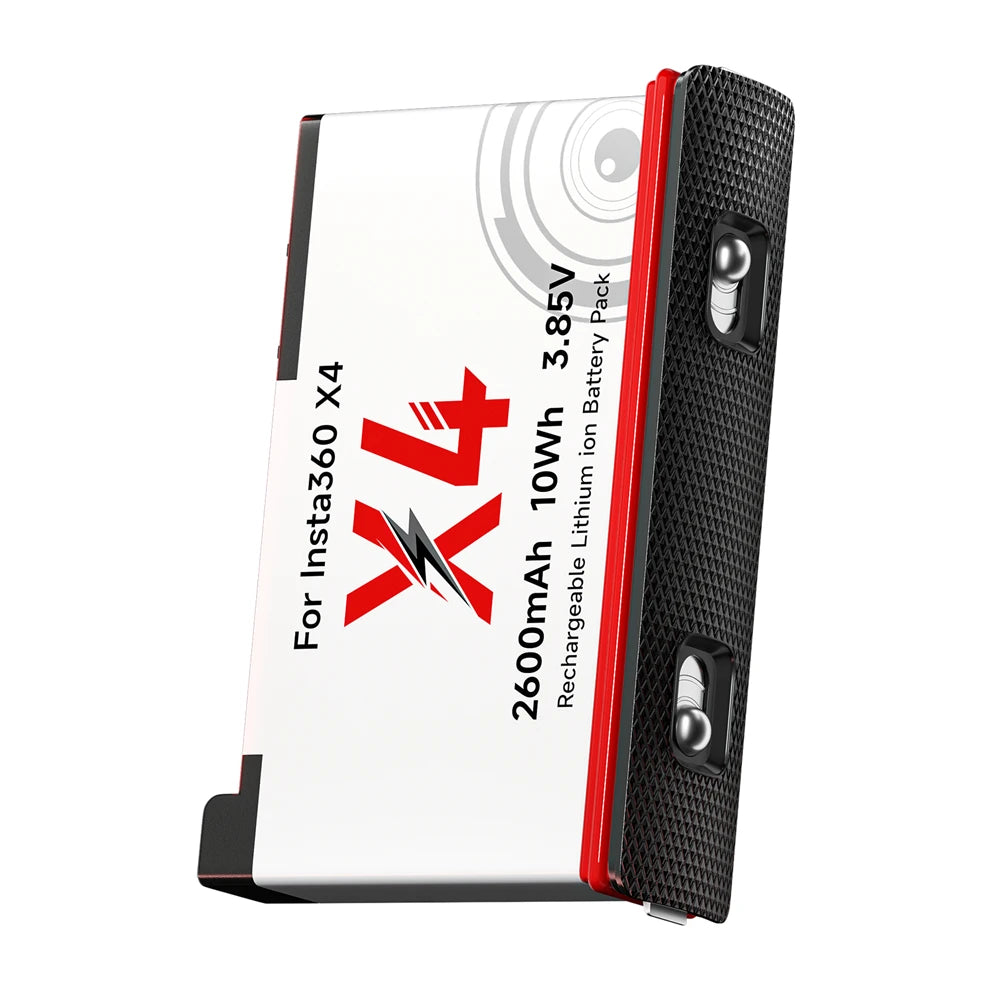 2600mAh High Capacity Camera Battery + 3-Slot LED Fast Charger for Action Cameras