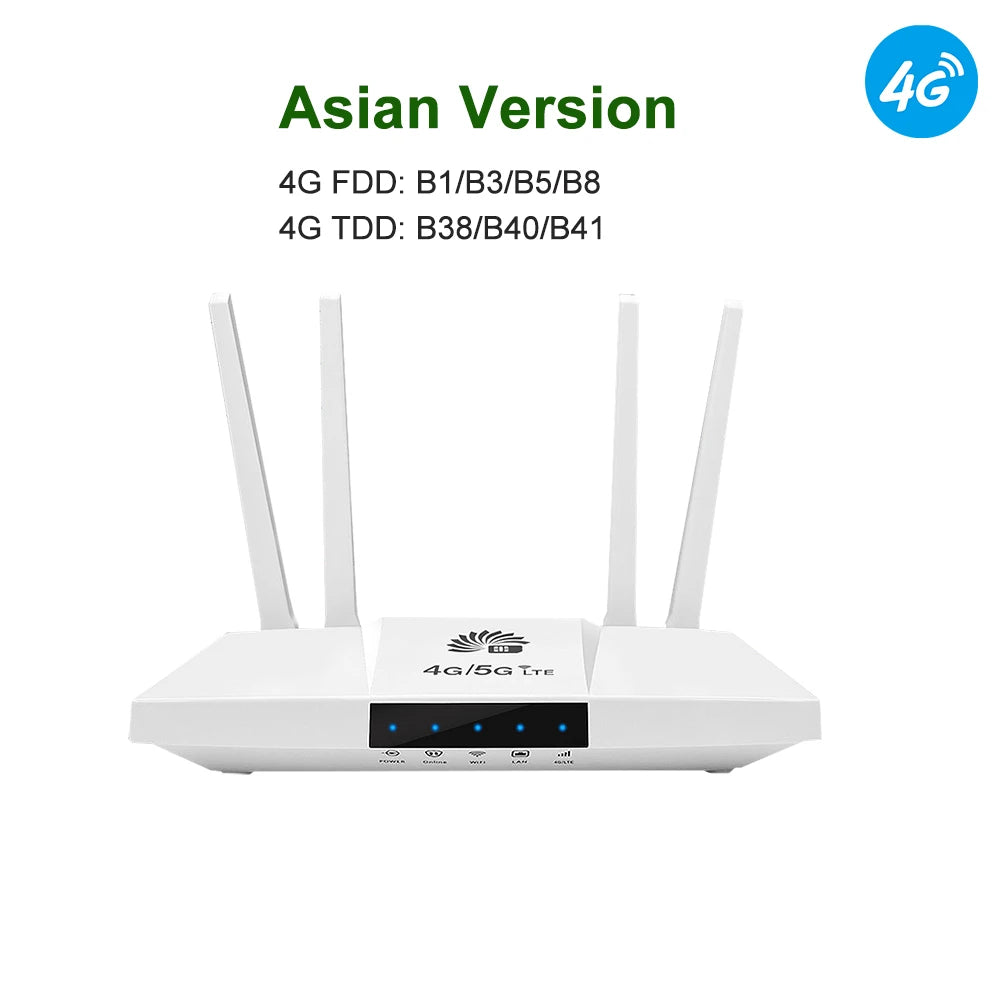 Unlocked 4G LTE Portable Wi-Fi Router 3000mAh USB-Powered Mobile SIM Hotspot - Travel & Home