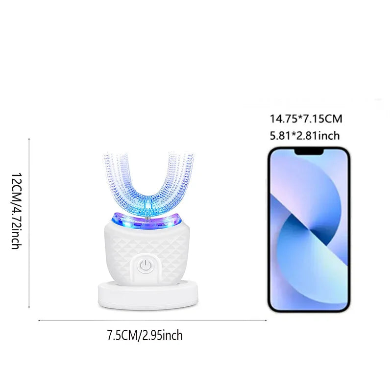Rechargeable Sonic Electric Toothbrush for Adults - 360° Cleaning, Soft Nylon Bristles, IPX7 Waterproof, Long Battery Life, Whitening & Tongue Cleaner