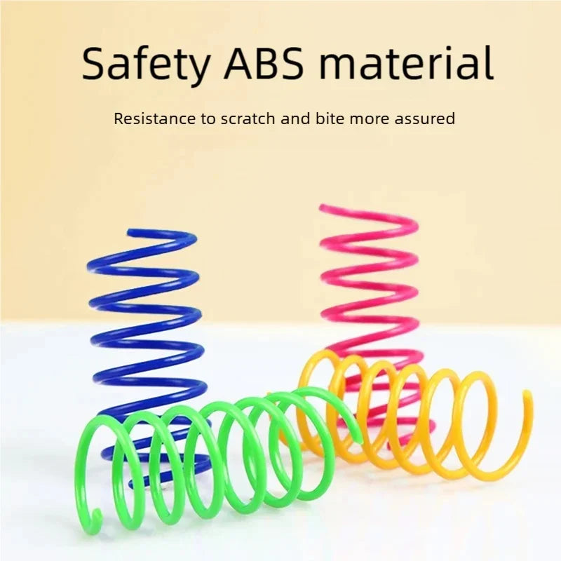 Colorful Spiral Coil Cat Spring Toy – Durable Interactive Chew & Chase Toy for Kittens & Cats