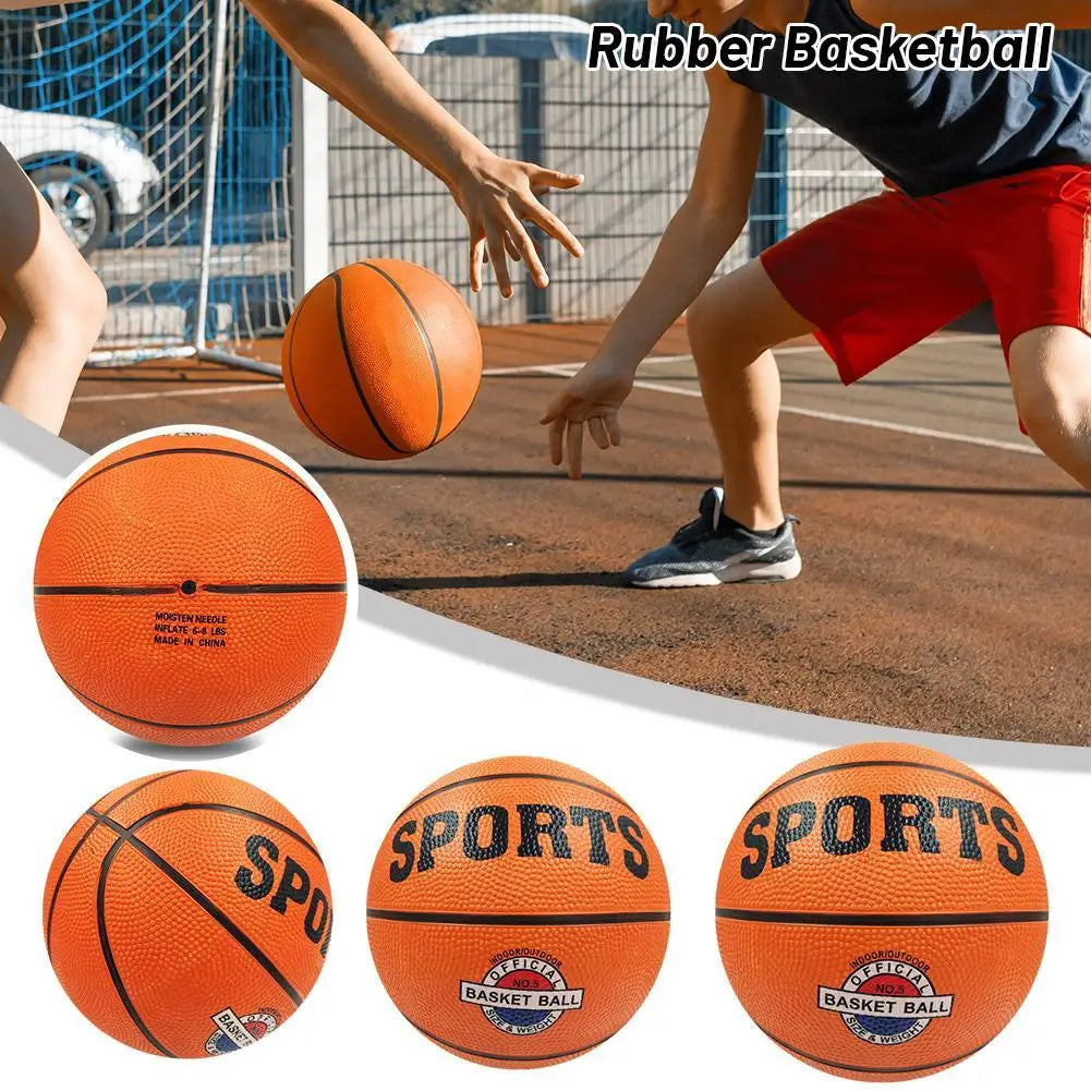 PU Leather Basketball - Sizes 3/5/7 (18/22/24 cm | 7/8.6/9.4 in) - Wear-Resistant Indoor & Outdoor Training Ball for Kids & Adults
