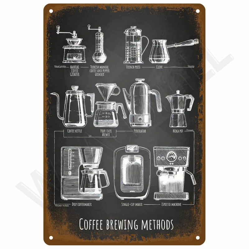 Retro Metal Wall Sign 20 x 30 cm (7.8 x 11.8 in) Vintage Tin Bedroom Wall Art