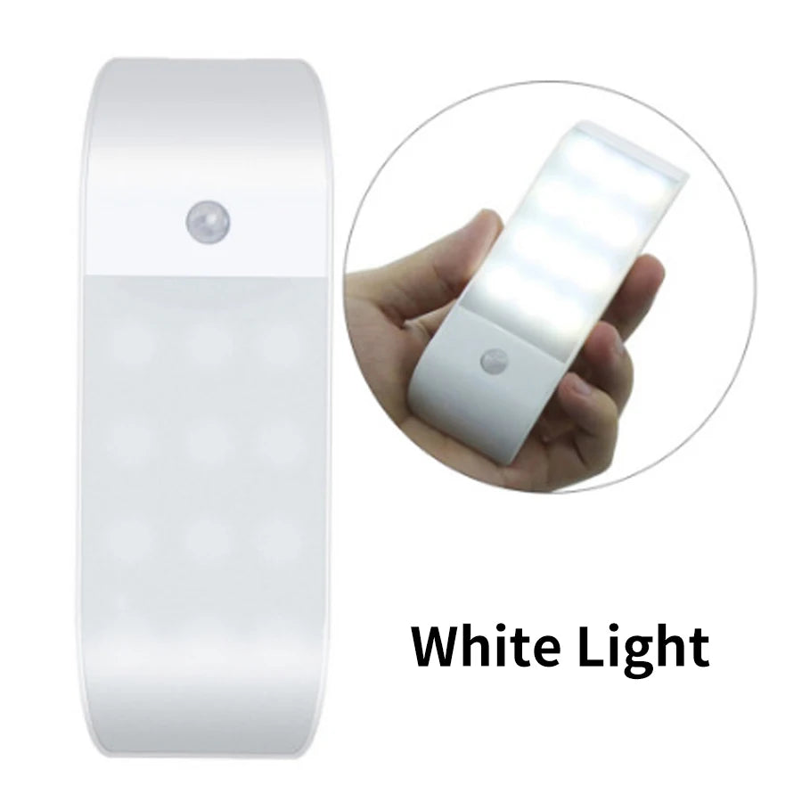 Rechargeable Motion Sensor LED Night Light – Portable Emergency Rectangular Nightlight, 10 cm (3.9 in), 5V