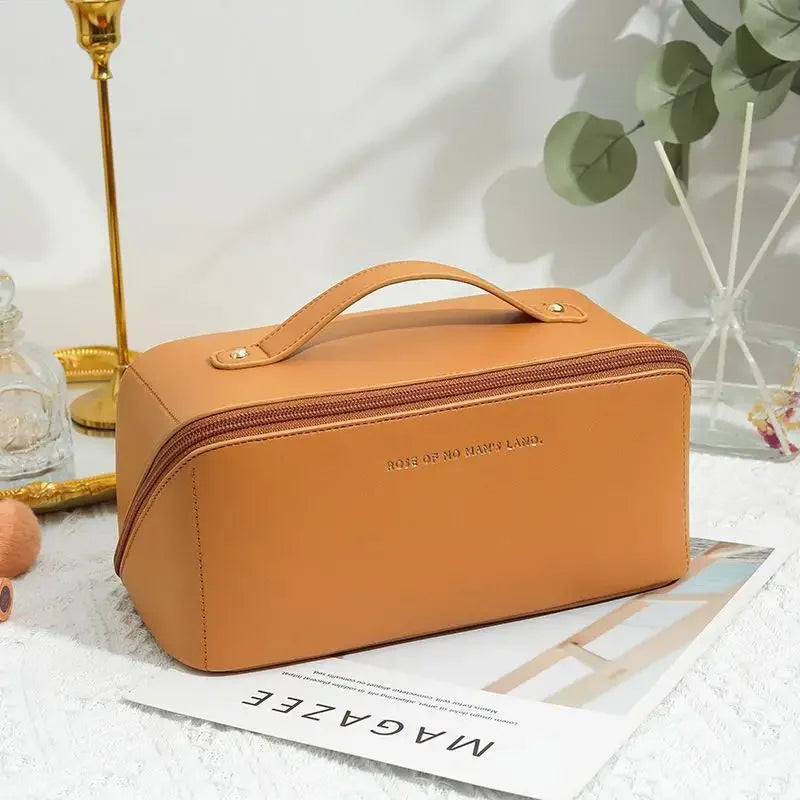 Women's Travel Makeup Bag Luxury Zip Toiletry & Cosmetic Organizer Pouch