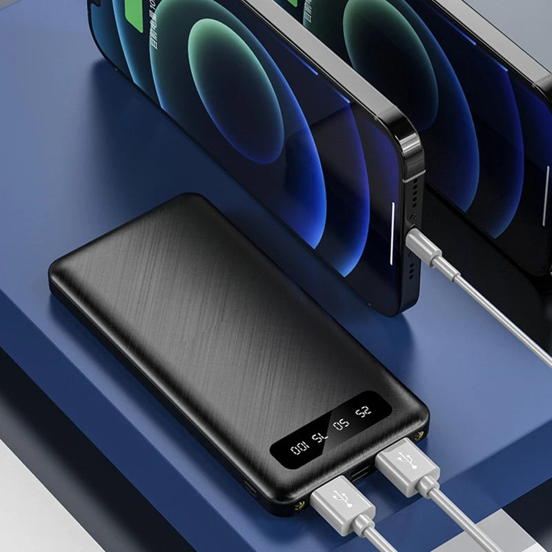 50000mAh Power Bank Large Capacity Dual USB Portable Battery with LED Digital Display, Fast Charging for Phones & Heated Jackets