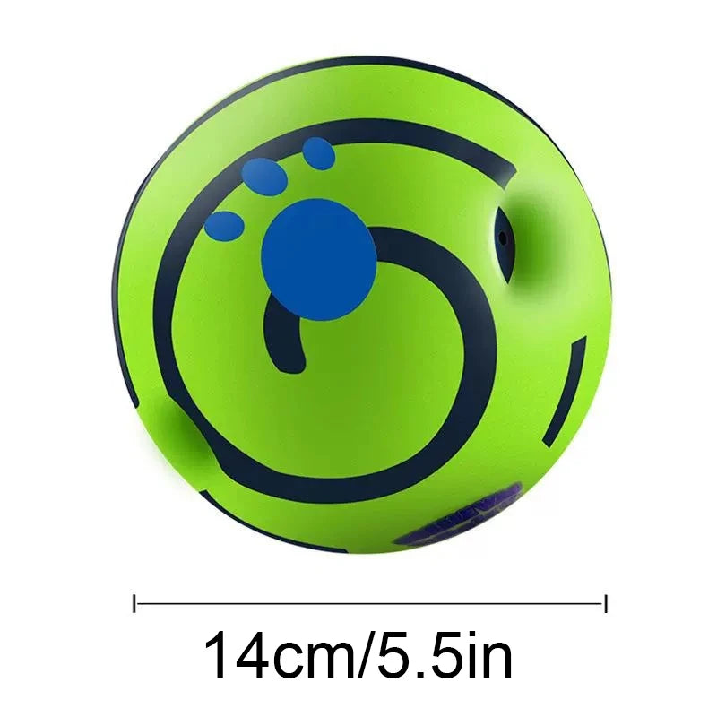 Interactive Giggle Glow Dog Ball — No-Battery Play Toy for Small & Large Dogs