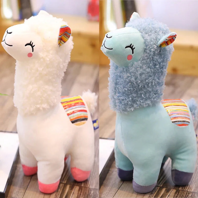 25cm (9.8 in) Smile Alpaca Llama Plush Toy - Soft Stuffed Animal Throw Pillow for Kids and Home Decor