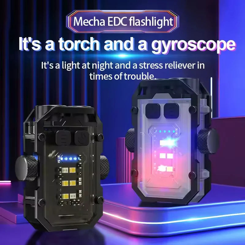 High-Power Rechargeable LED Tactical Flashlight Ultra-Bright Self-Defense Headlamp