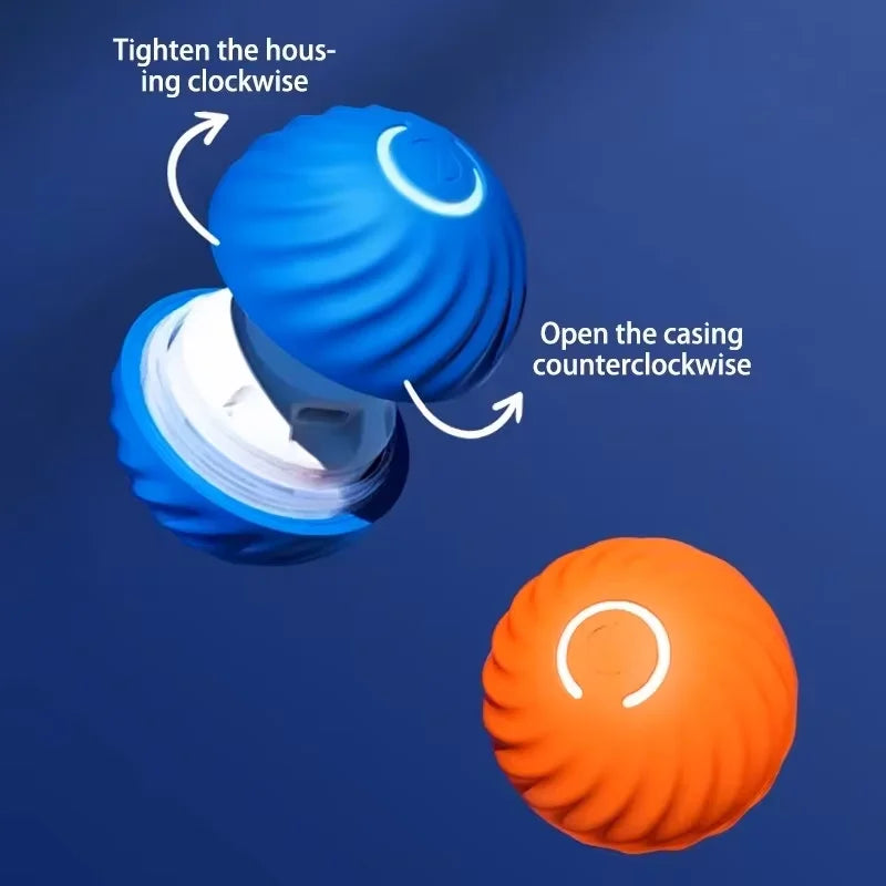 Interactive Rechargeable Gravity Jump Ball for Cats & Dogs - Bite-Resistant Auto-Rolling Chase Toy, 2.05 in (5.2 cm)