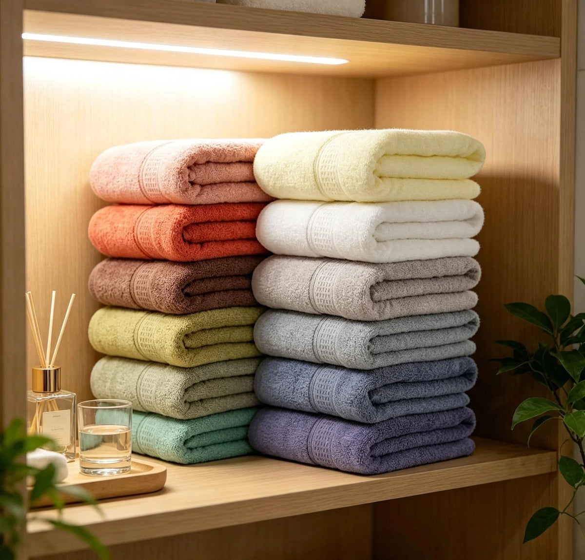 100% Cotton White Hand Towels 35 x 70 cm (13.8 x 27.6 in) Thick Terry Bath Towels for Gym Travel Sport