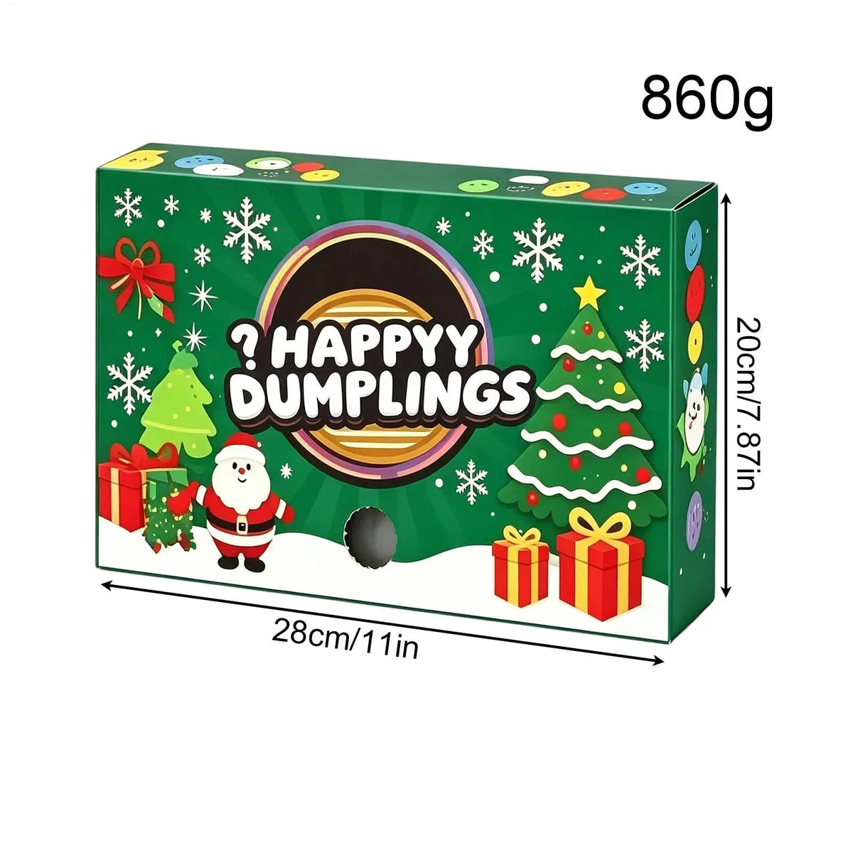 24-Day Christmas Dumpling Squishy Advent Calendar – Slow-Rising Sensory Fidget Countdown, Stress Relief Party Favors