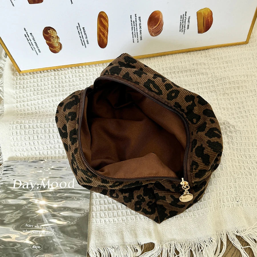 Leopard print makeup bag, view 3