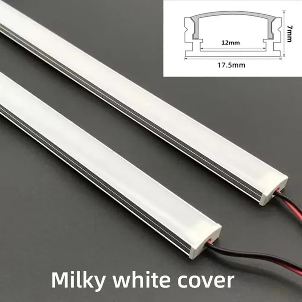 LED Rigid Strip Light 50 cm (20 in) SMD5730 36-LED U/V-Shaped Aluminum Channel DC 12V Indoor Lighting (1-10 Pack)